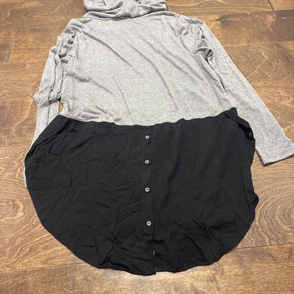 Artistic Works By Lu Gray Black Lightweight Cowl Neck Tunic Size Medium - Picture 8 of 8